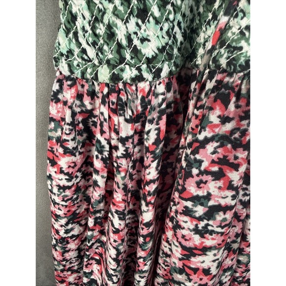 Free People Women's Boho Floral One I Love Green Pink Maxi Dress Sz S - Picture 12 of 13